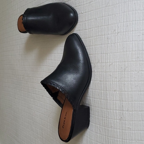 Frye Black Leather Mules, HP PICK ❤️❤️❤️ NEW in BOX NIB - Picture 2 of 12